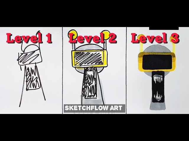 How to Draw Sprunki Fun Bot Phase 3 Levels challange #sprunki