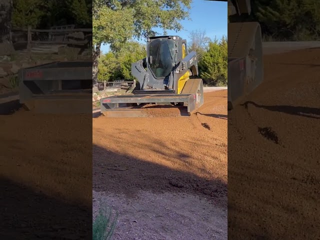 Our Skid Steer Box Grader in action! #skidsteer #skidsteerattachments #attachments #landscaping