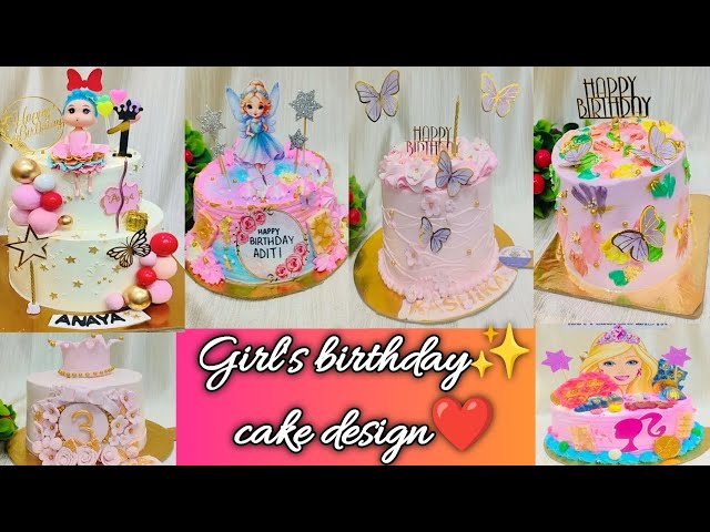 Girl's Birthday cake design❤ ✨💐 .... #thegoodcheffhappy #cakedecoration #cakedecorating #designcake