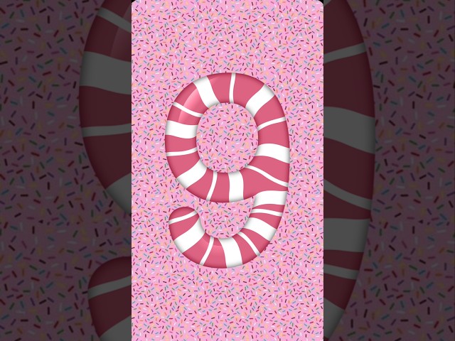 9 to Zero Lovely Candy Numbers #countdown #timer #shorts