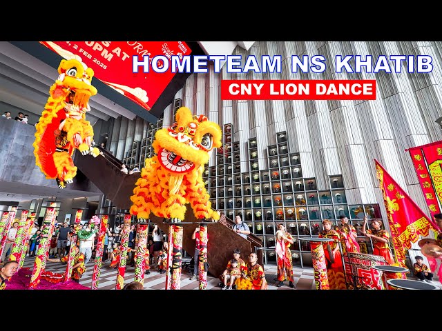 Free Style High Pole Double Lion Dance at HomeTeam NS Khatib | Singapore CNY 2025🇸🇬🦁👍