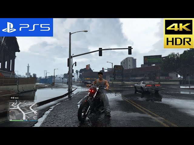 GTA V Ultra Realistic Rain and Weather | 4K60FPS Gameplay | Playstation 5