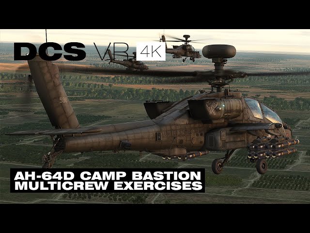 DCS VR 4K AH-64D Camp Bastion multicrew exercises