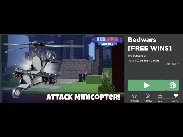 Roblox Bedwars [FREE WINS] update