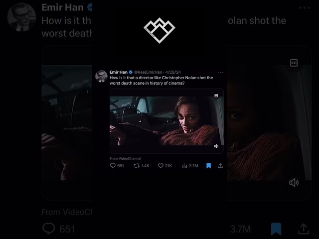 Christopher Nolan shot the worst death scene in cinema history - Video Meme Shared