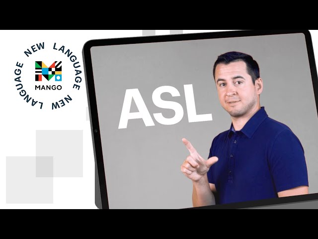 American Sign Language is now available through Mango Languages