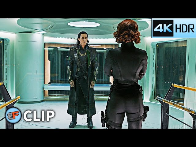 Black Widow Tricks Loki Scene | The Avengers (2012) 4K HDR Movie Clip