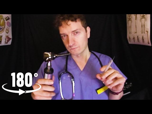 ASMR VR180 | Something in Ear 👂Otoscope, Wax Removal, Tuning Fork