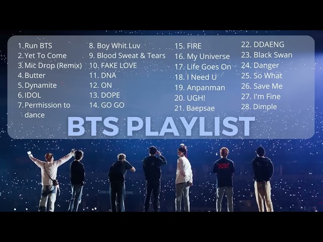 BTS PLAYLIST SUMMER 2023