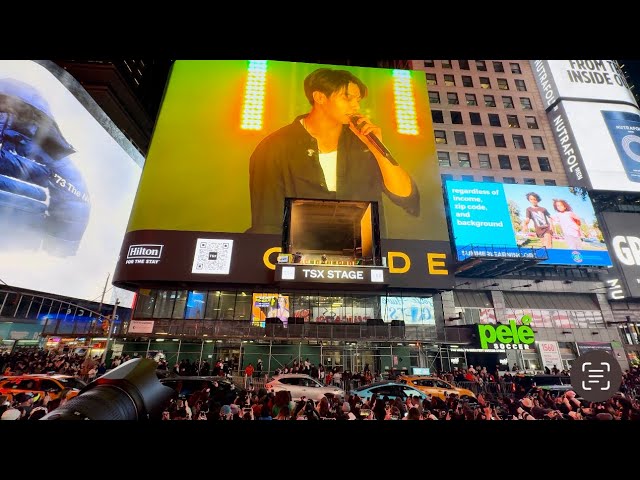 BTS Jungkook Does A Live Concert In Times Square New York For Fans