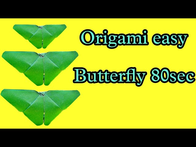 Easy Origami Butterfly In only 80 second /Very Simple