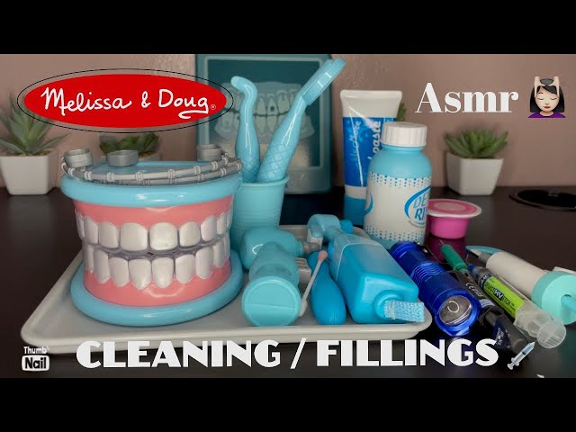 ASMR | Dental Clean and Fillings ! - Melissa & Doug Super Smile Dental Kit