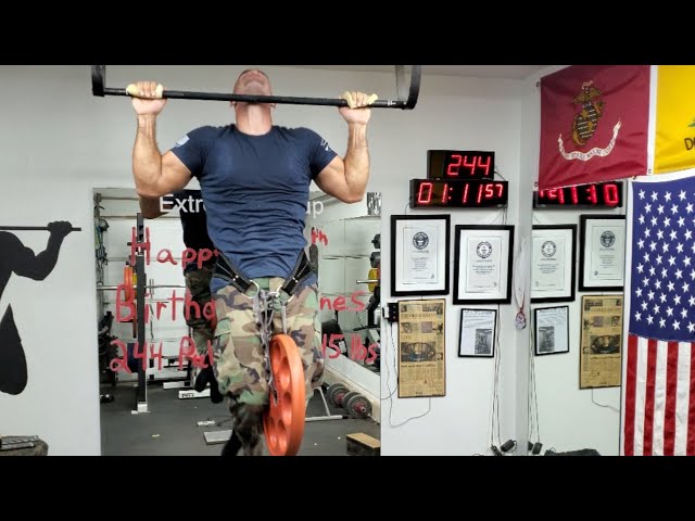 244 Weighted Pull-ups, Happy Birthday Marines! 2019