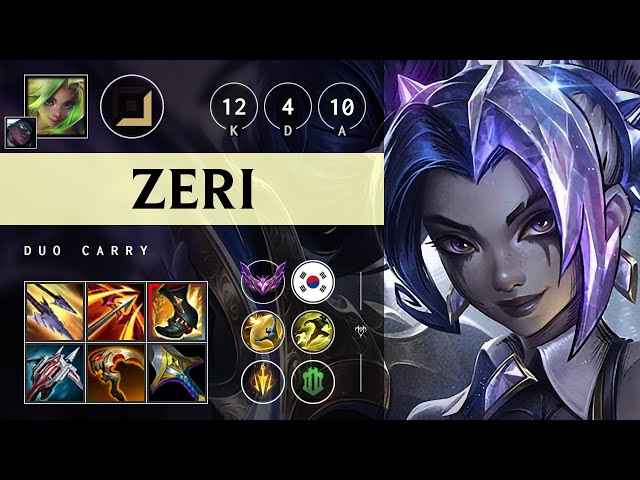 Zeri ADC vs Ezreal - KR Master Patch 25.S1.3