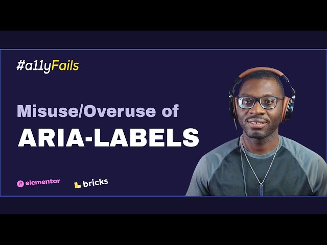 Potential Misuse of ARIA Labels | A11y Fails