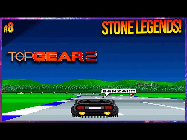 Top Gear 2 (SNES Gameplay, trk.8) ㅡ Stonehenge, Britain