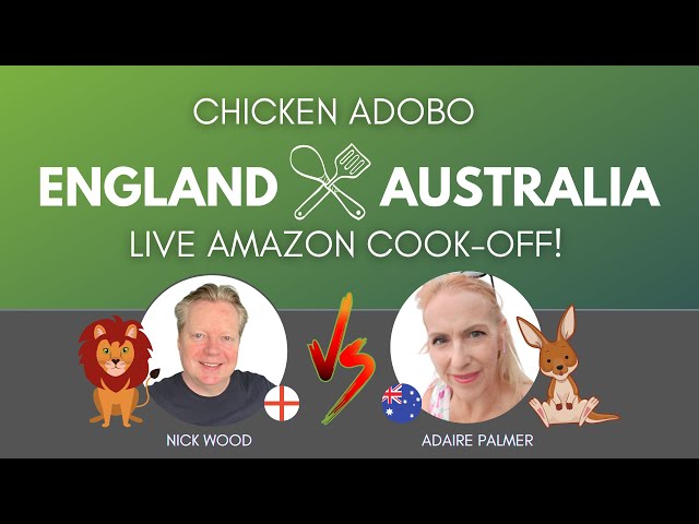 The Great England V's Australia Cook-Off Chicken Adobo with Keto Nick and Adaire Palmer