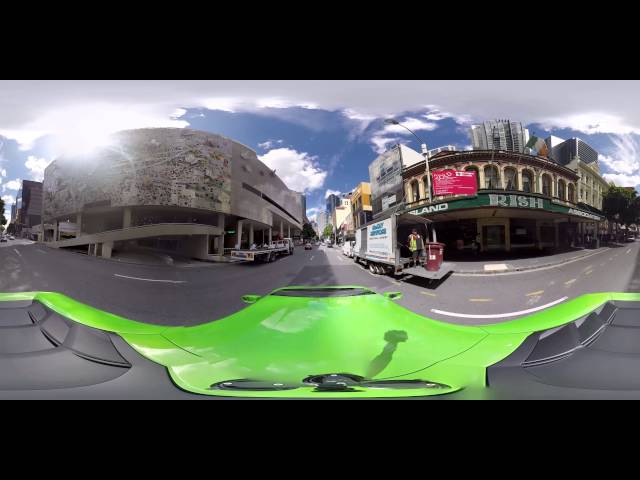 360 Degree video - Driving a Lamborghini Huracan through Brisbane City