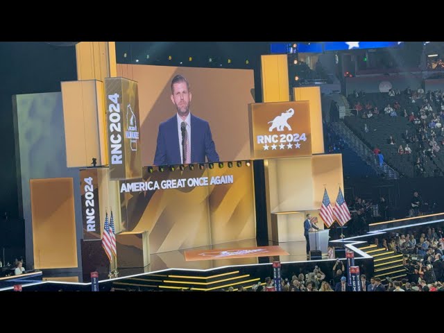 Eric Trump At RNC 2024 In Wisconsin, Milwaukee.