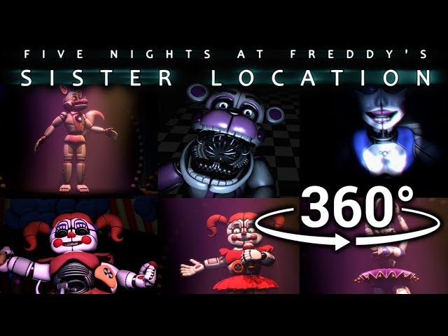 360°| Best FNAF Sister Location Compilation Part 1 [SFM] [VR Compatible]