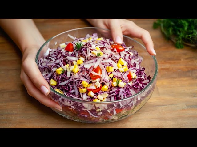 Delicious and original salad made from banal cabbage. It's just a stroke of luck