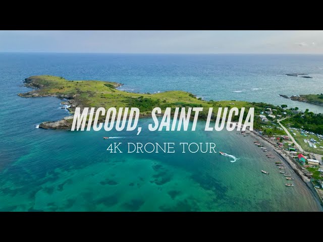 Micoud Village of Saint Lucia by drone 4K