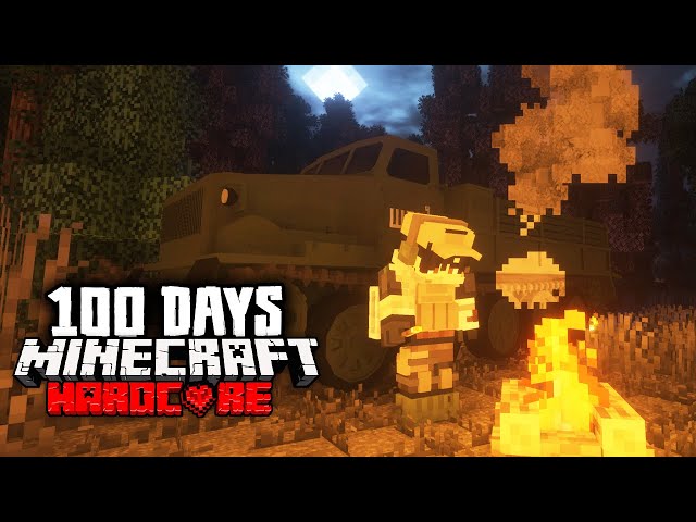 I Survived 100 Days in a Zombie WAR in Minecraft Hardcore