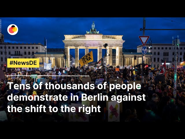 Tens of thousands of people demonstrate in Berlin against the shift to the right | #NewsDE