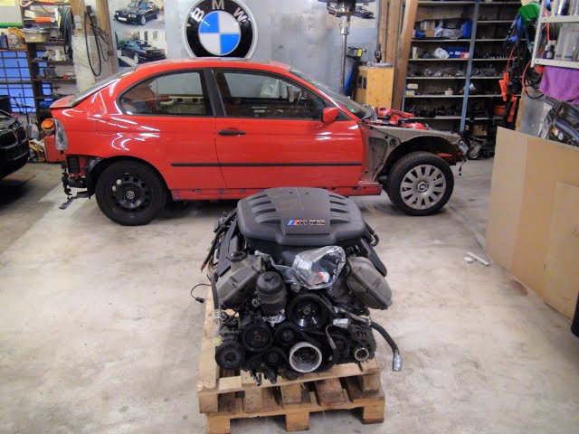 BMW E46 Compact V8 Swap der Motor ist da, S62 Projekt beendet, neues Projekt M3 S65 mit Motorschaden