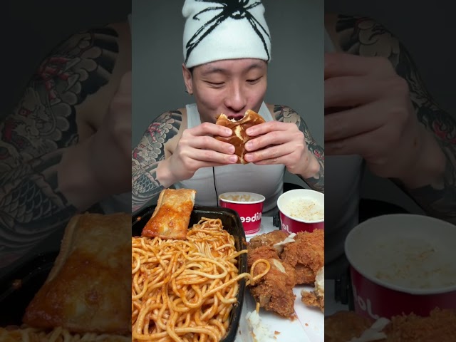 Jollibee full eating | ASMR Mukbang