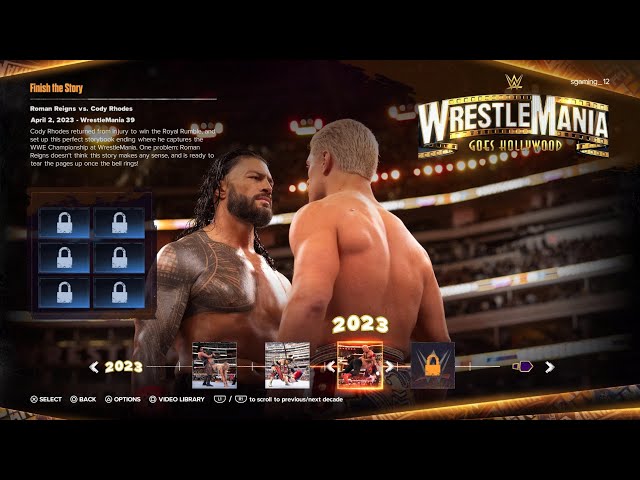 WWE 2K24 Showcase: Roman Reigns vs. Cody Rhodes - WrestleMania 39