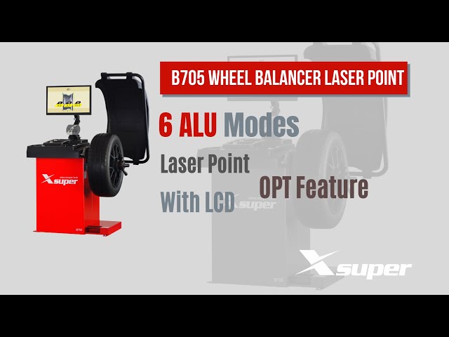 B705 Laser LCD Wheel Balancer with Auto Width Measurement