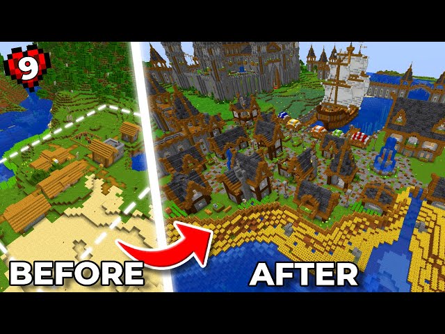 I Transformed a VILLAGE in Minecraft Hardcore!