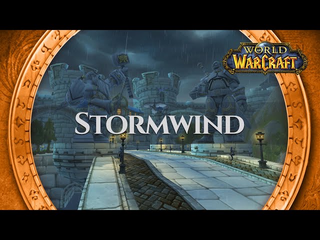 Stormwind - Music & Rain Ambience | World of Warcraft