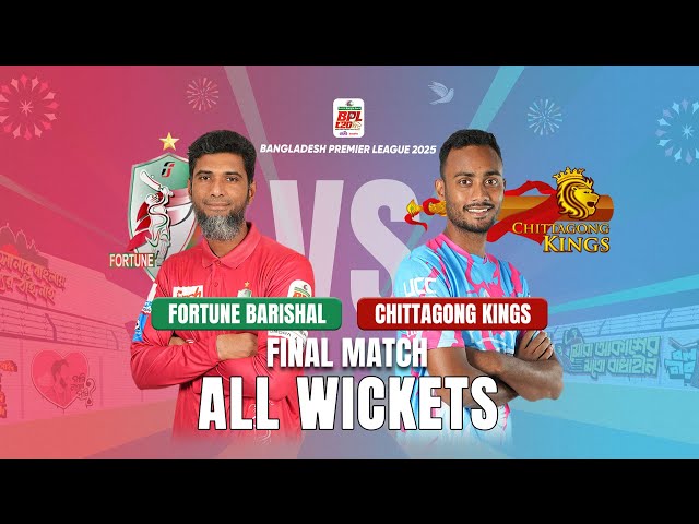 All Wickets || Fortune Barishal vs Chittagong Kings || FINAL || BPL 2025