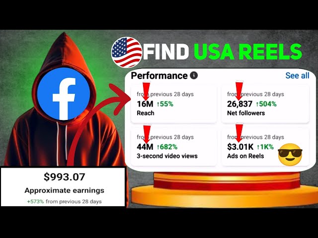 how to find usa 🇺🇲 reels on facebook and earn $300 💸 in just 8 days