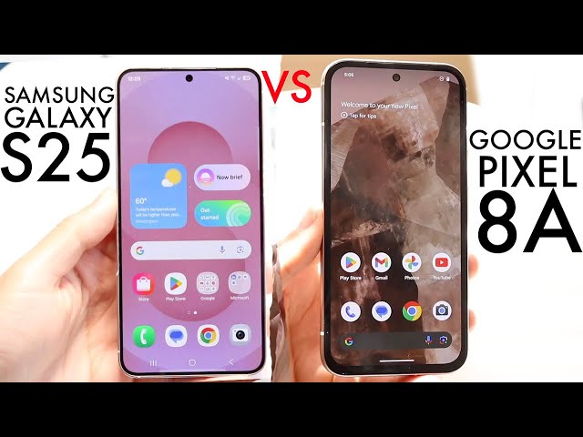 Samsung Galaxy S25 Vs Google Pixel 8A! (Comparison) (Review)