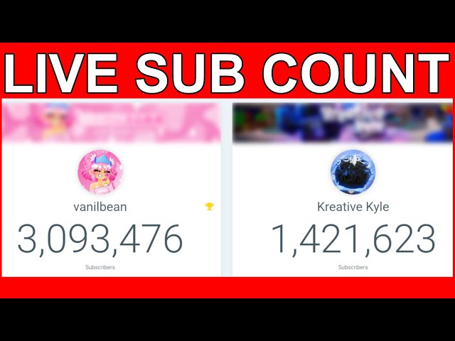 vanilbean vs Kreative Kyle - Roblox MM2 YouTube Channel Showdown (LIVE SUB COUNT)