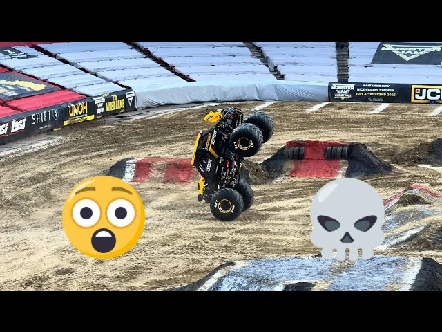 Monster Jam Two Wheel Skills Challenge | Grave Digger, Megalodon, Sparkle Smash & More!