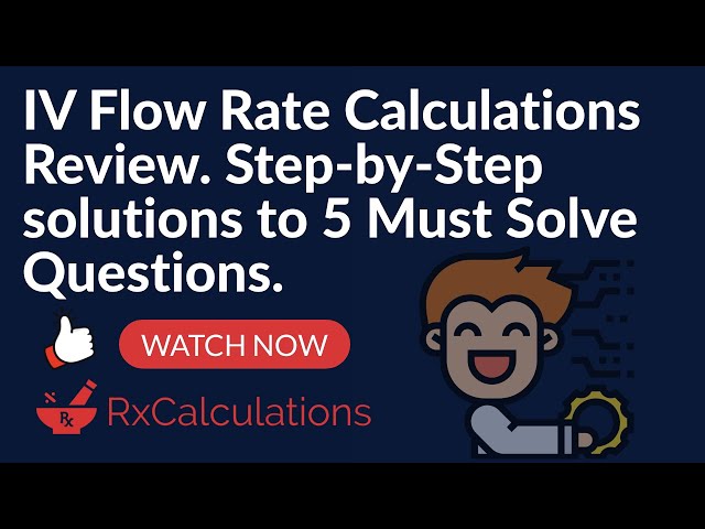 IV Flow Rate Calculations Review | Never Struggle With These 5 Types of Questions