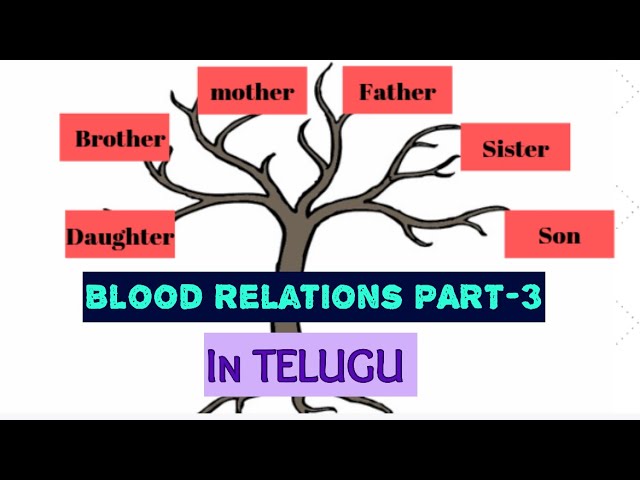 BLOOD RELATIONS Part-3 in TELUGU