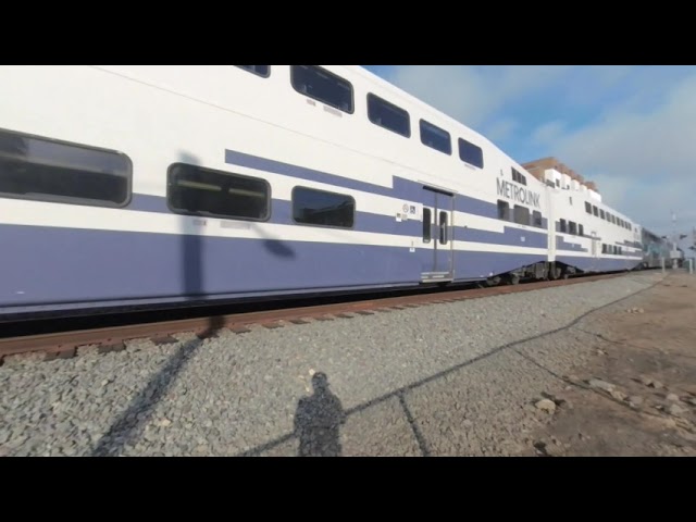 VR180 - Metrolink Orange County Line Train #667 Northbound in Oceanside CA - August 23th 2020