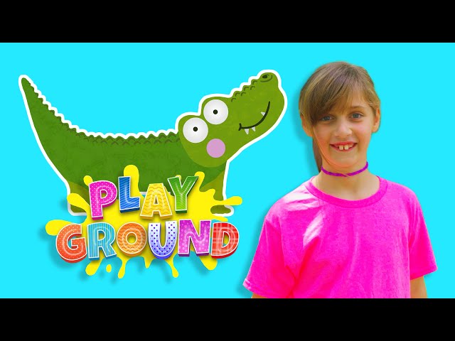 Silly Crocodile Hiding in Kids Play Park | Just For Kids