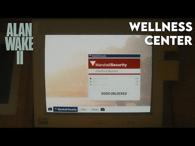 Wellness Center Security Password - Alan Wake II