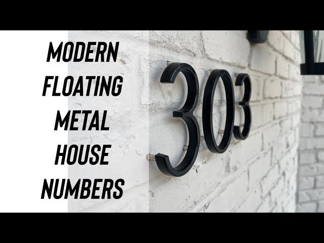 House To Install Floating House Numbers On Brick, These Modern Ones Look Great. Amazon Link Below