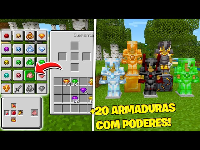 🔥 ATUALIZAÇÃO DO MELHOR ADDON DE ARMADURAS E ESPADAS PARA MCPE 1.18! Ore Plus Addon!