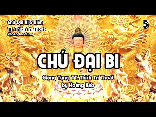 Tụng Chú Đại Bi 5 biến (chữ siêu to dễ trì tụng) - TT. Thích Trí Thoát | Hoang Bao Duong