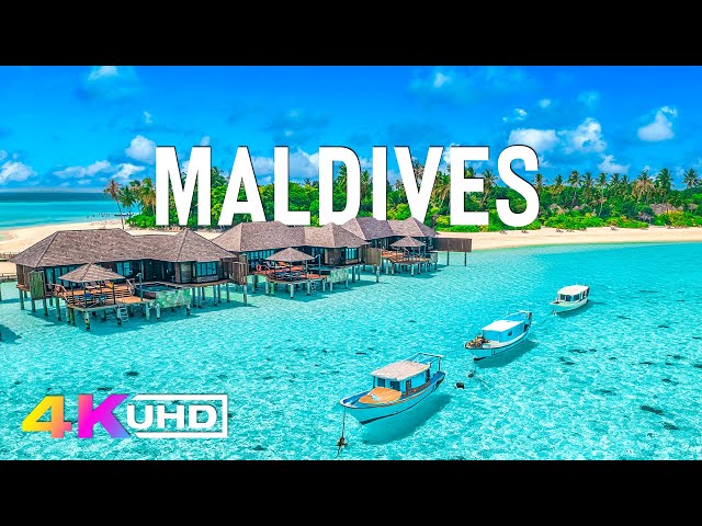 MALDIVES IN 4K DRONE FOOTAGE (ULTRA HD) - Luxury Resorts & Serene Blue Lagoon UHD