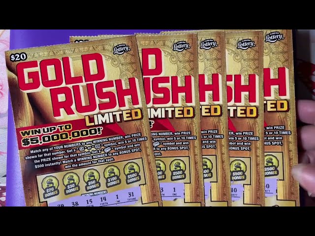 Gold Rush Lottery Tickets 6 to 10