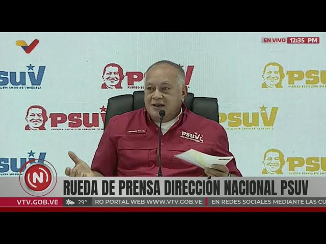 Diosdado Cabello, rueda de prensa del PSUV, 9 de septiembre de 2024